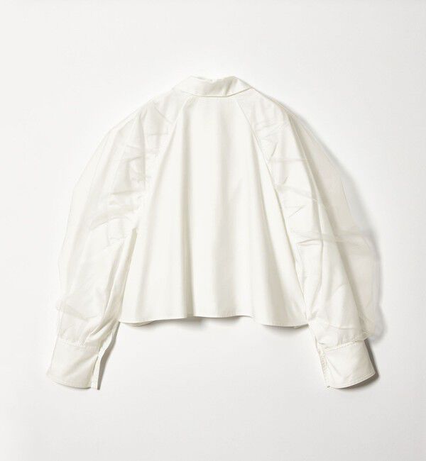 EMMEL REFINES「＜EMMEL REFINES＞EM チュールレイヤー ミニエリ シャツ」|シャツ・ブラウス|