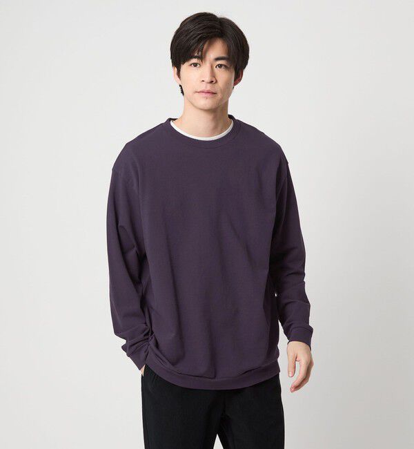 UNITED ARROWS green label relaxing「ディペンド インレイ クルーネック カットソー」|Tシャツ・カットソー|PURPLE