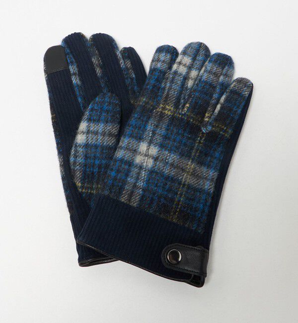 UNITED ARROWS green label relaxing「コーデュロイ チェック グローブ 手袋 -スマートフォン対応-」|手袋|