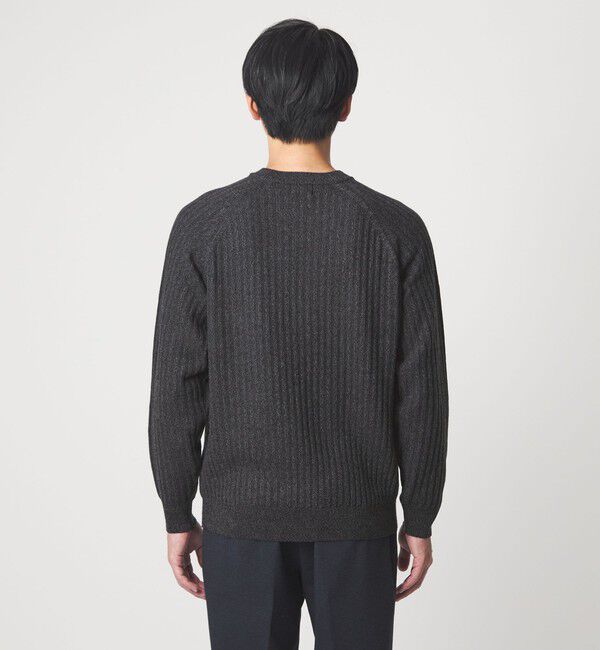 UNITED ARROWS green label relaxing「シルク ミックス リブ クルーネック ニット」|ニット・セーター|