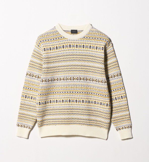 UNITED ARROWS green label relaxing「コットン フェアアイル シングルジャガード クルーネック ニット」|ニット・セーター|