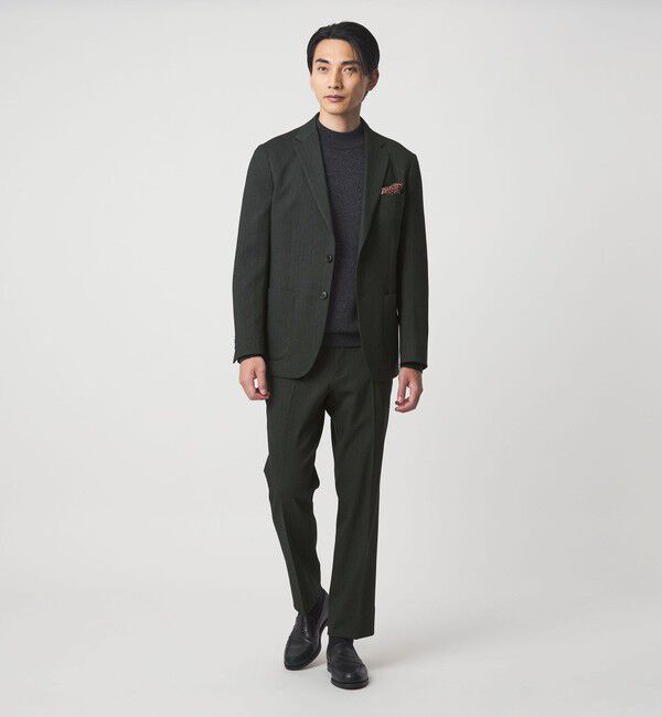 UNITED ARROWS green label relaxing「A+ ポリエステルツイード 2B スタンダード 2P ジャケット -ウォッシャブル・ストレッチ-」|テーラードジャケット|