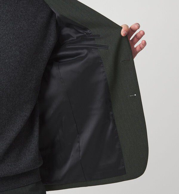 UNITED ARROWS green label relaxing「A+ ポリエステルツイード 2B スタンダード 2P ジャケット -ウォッシャブル・ストレッチ-」|テーラードジャケット|