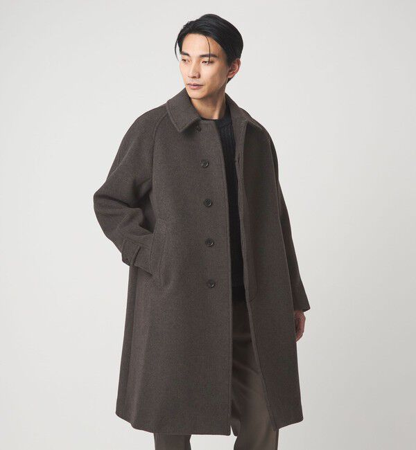 UNITED ARROWS green label relaxing「Ballis バリス モッサー バルカラー ブラウン ステンカラーコート」|ステンカラーコート|