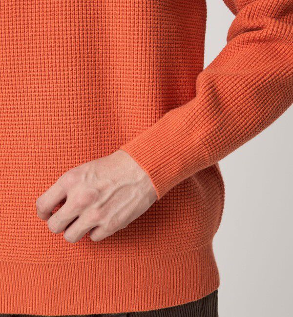 UNITED ARROWS green label relaxing「コットン ポリエステル ワッフル クルーネック ニット」|ニット・セーター|