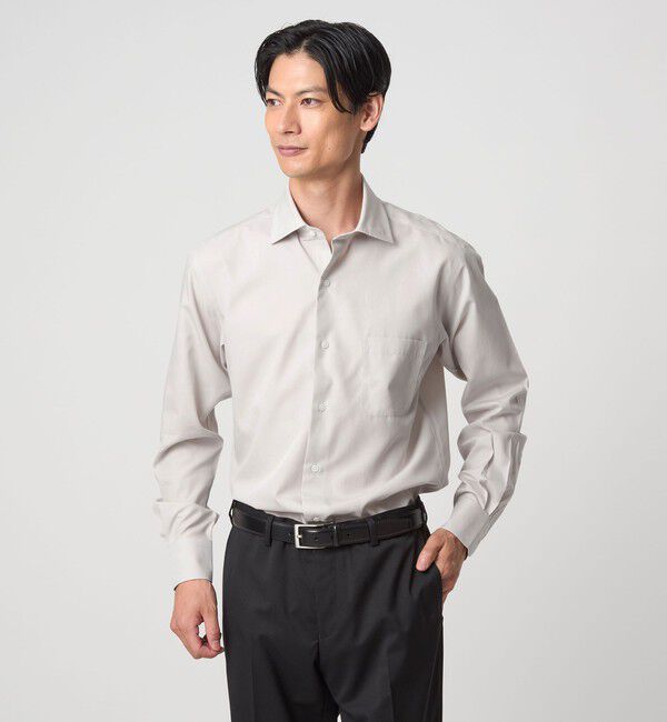 UNITED ARROWS green label relaxing「コットン ブロード ワイドカラー ドレスシャツ -形態安定-」|シャツ・ブラウス|BEIGE