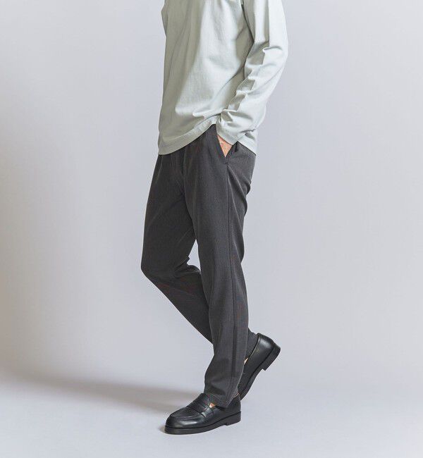 BEAUTY&YOUTH UNITED ARROWS「TR ピンヘッド  1プリーツ イージー パンツ ‐タテ・ヨコストレッチ‐」|チノ|