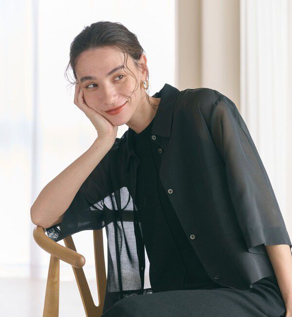 BEAUTY&YOUTH UNITED ARROWS「ポリエステル オーガンジー シャツ -ウォッシャブル-」|シャツ・ブラウス|
