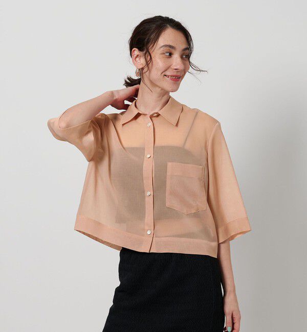 BEAUTY&YOUTH UNITED ARROWS「ポリエステル オーガンジー シャツ -ウォッシャブル-」|シャツ・ブラウス|