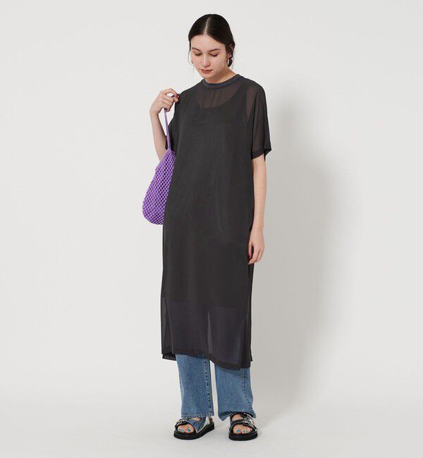 BEAUTY&YOUTH UNITED ARROWS「シフォンレイヤード ドルマンスリーブ ワンピース 」|ワンピース|