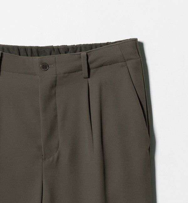 BEAUTY&YOUTH UNITED ARROWS「トリコチン ポリエステル 1プリーツ テーパードパンツ NO.5 セットアップ対応」|チノ|