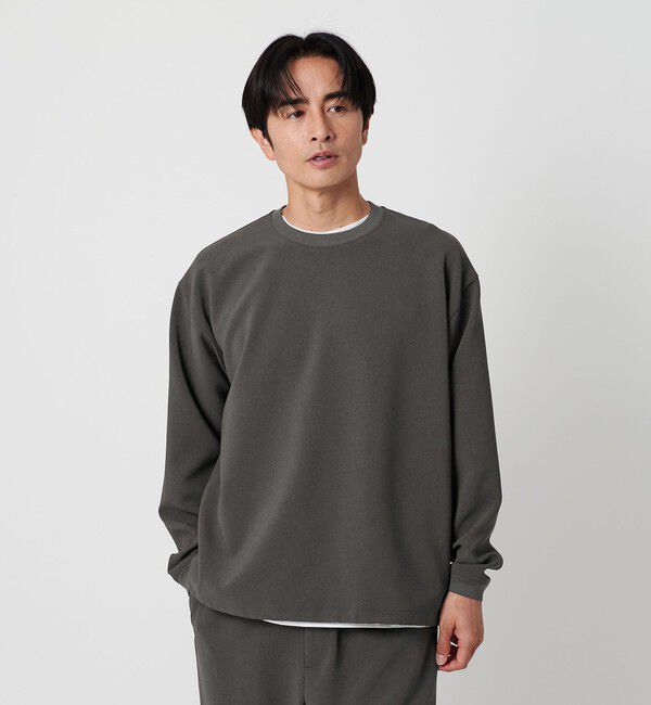 BEAUTY&YOUTH UNITED ARROWS「DUAL PACK 2.0 アジャスト クルーネック ロングスリーブ カットソー -セットアップ対応 ウォッシャブル マ」|Tシャツ・カットソー|DK.GRAY