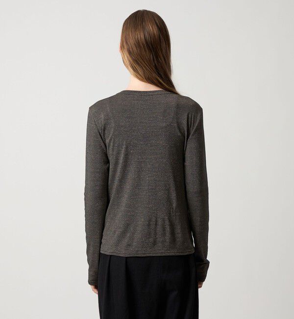 STEVEN ALAN「＜Steven Alan＞ラメ ジャージー ロングスリーブ プルオーバー」|Tシャツ・カットソー|