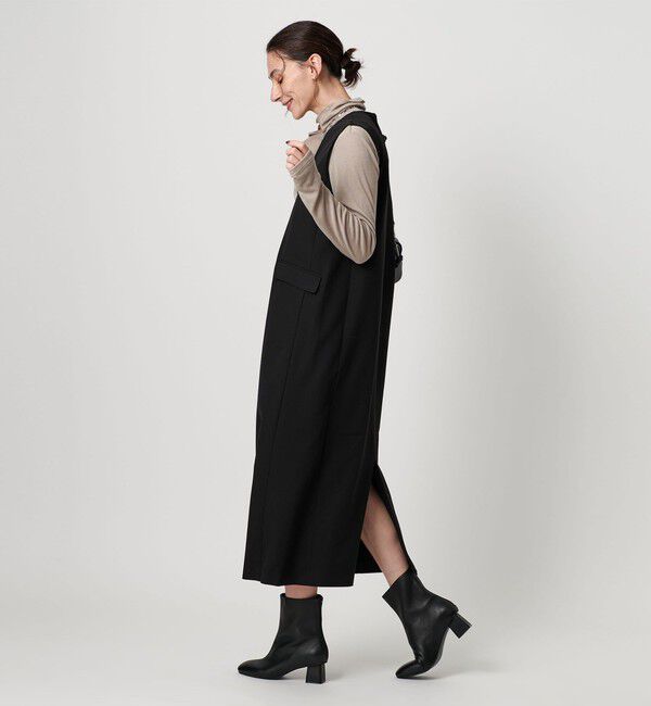 BEAUTY&YOUTH UNITED ARROWS「【WEB限定】ドレープツイル キーネックワンピース ウォッシャブル」|ワンピース|
