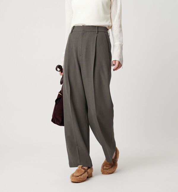 BEAUTY&YOUTH UNITED ARROWS「ポリエステルブレンド バックゴムストレートパンツ」|スラックス|