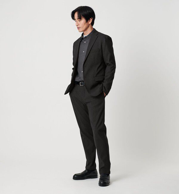 BEAUTY&YOUTH UNITED ARROWS「リサイクル ポリエステル 1プリーツ テーパード パンツ NO.3 セットアップ対応 ウォッシャブル」|チノ|