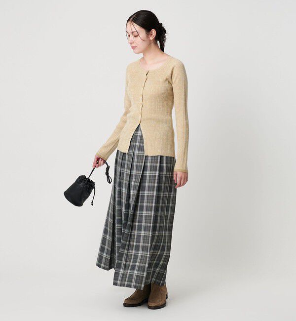 BEAUTY&YOUTH UNITED ARROWS「ポリエステルブレンド メランジリブ カーディガン ウォッシャブル」|カーディガン|