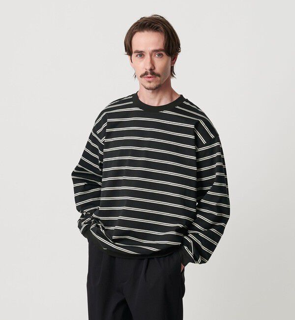 BEAUTY&YOUTH UNITED ARROWS「トリプル ボーダー スウェット Tシャツ」|Tシャツ・カットソー|DK.GREEN