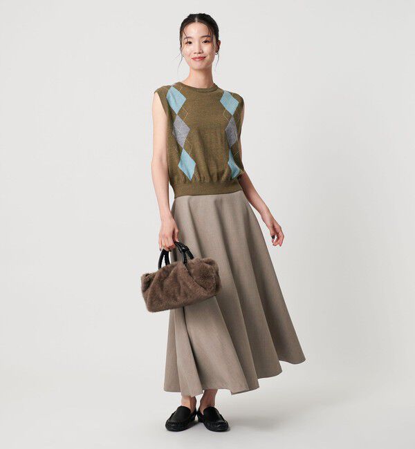 BEAUTY&YOUTH UNITED ARROWS「ポリエステルツイル サーキュラースカート ウォッシャブル」|フレア|