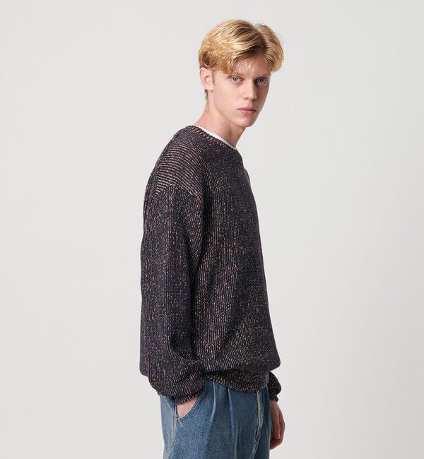 BEAUTY&YOUTH UNITED ARROWS「VIBRENT ブレンド コットン クルーネック ニット」|ニット・セーター|NAVY