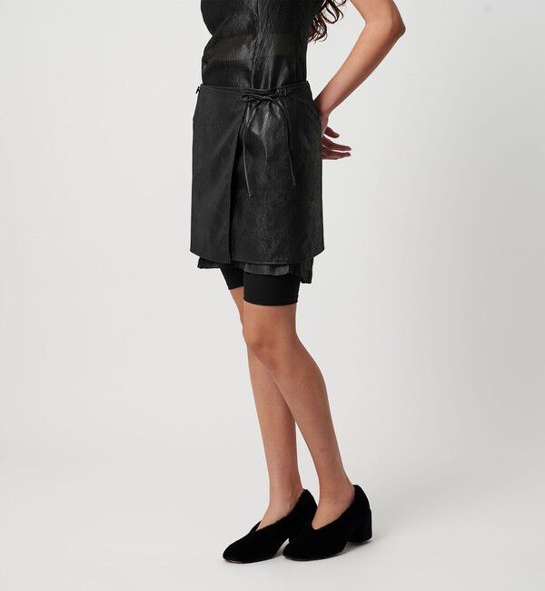 ATTISESSION「＜ATTISESSION＞レザーライク リバーシブル ラップ ミニスカート」|スカート|