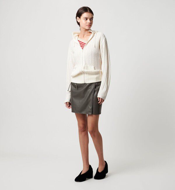 ATTISESSION「＜ATTISESSION＞レザーライク リバーシブル ラップ ミニスカート」|スカート|