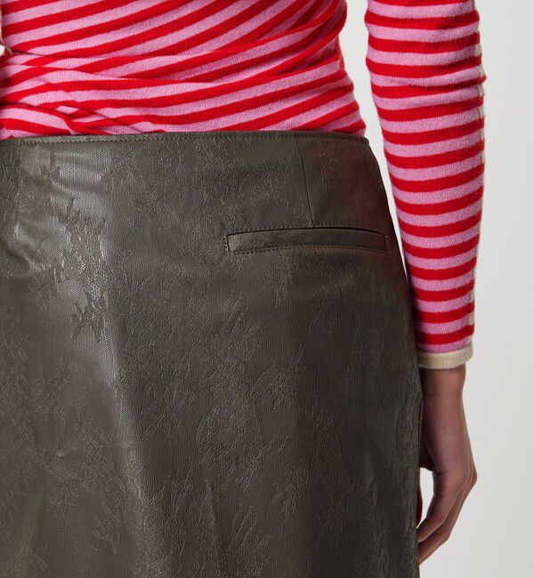 ATTISESSION「＜ATTISESSION＞レザーライク リバーシブル ラップ ミニスカート」|スカート|