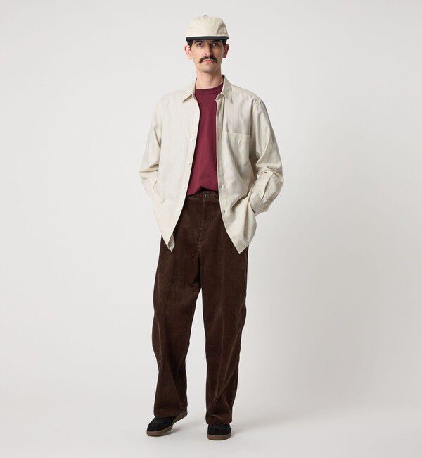 STEVEN ALAN「＜Steven Alan＞ ネル  ストライプ レギュラーカラー シャツ NARROW」|シャツ・ブラウス|