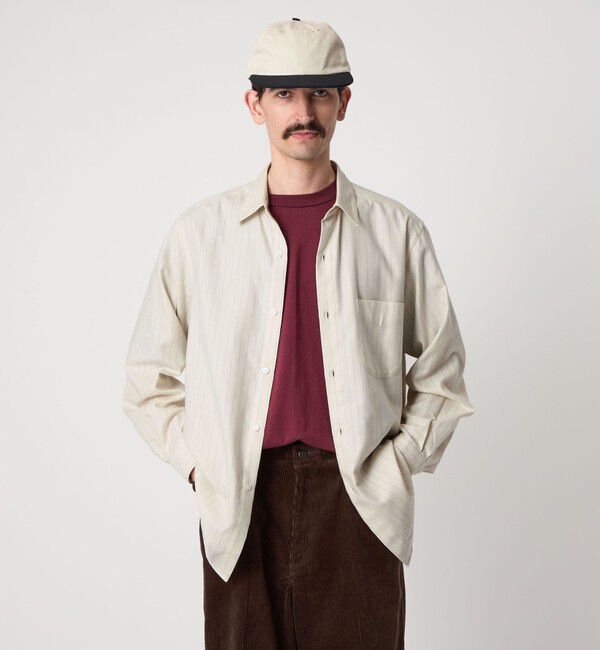 STEVEN ALAN「＜Steven Alan＞ ネル  ストライプ レギュラーカラー シャツ NARROW」|シャツ・ブラウス|