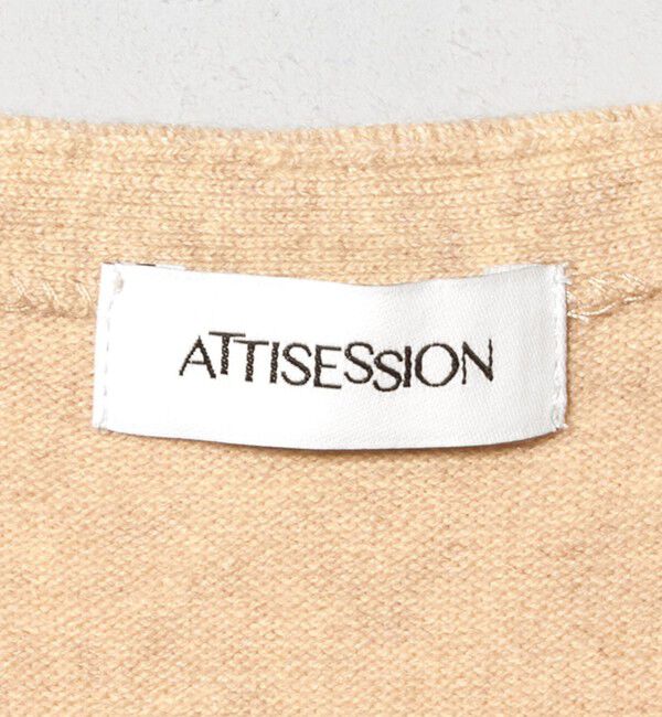 ATTISESSION「＜ATTISESSION＞ギャザー カーディガン」|カーディガン|
