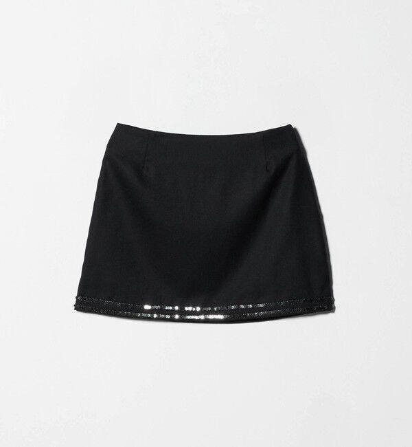 ATTISESSION「＜ATTISESSION＞スパンコール ライン ミニスカート 」|スカート|