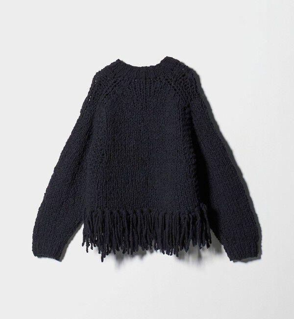 BEAUTY&YOUTH UNITED ARROWS「【別注】＜IRONING＞フリンジ ニットプルオーバー」|ニット・セーター|