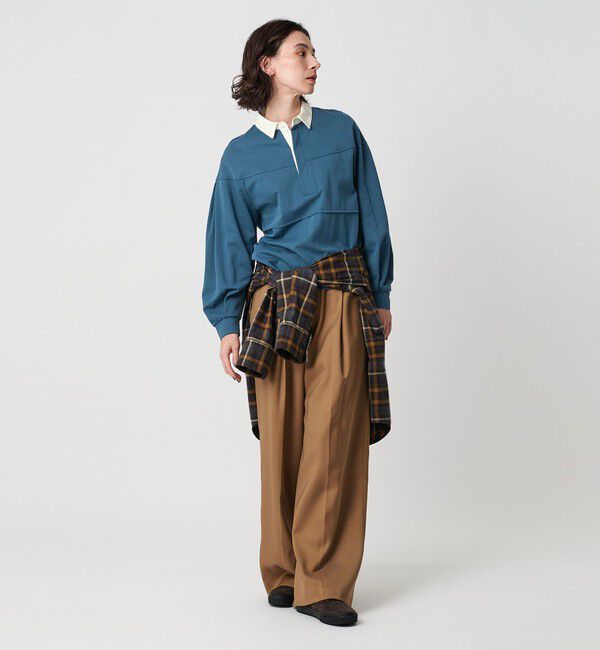 BEAUTY&YOUTH UNITED ARROWS「【WEB限定】タックボリュームスリーブ ラガーシャツ」|Tシャツ・カットソー|