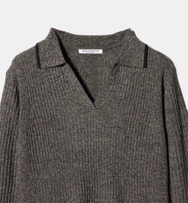 BEAUTY&YOUTH UNITED ARROWS「ウールポリエステルブレンド メランジ リブニットワンピース」|ワンピース|