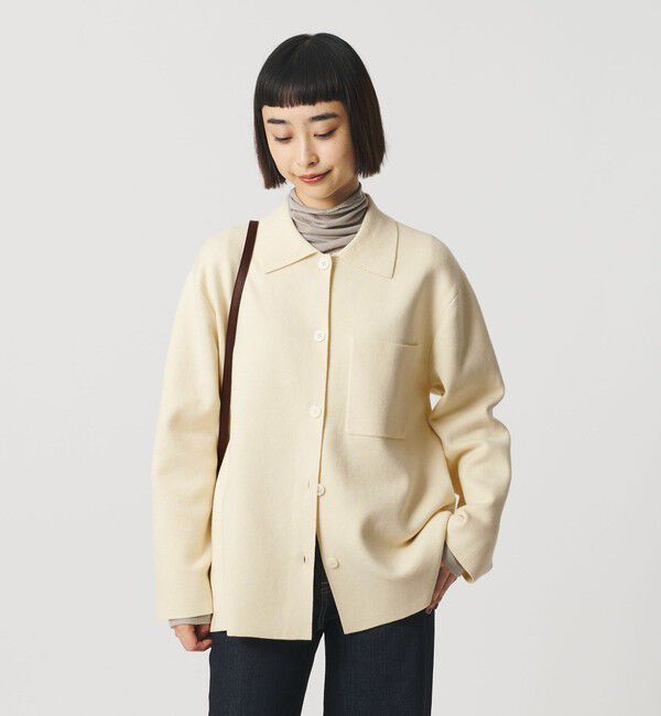 BEAUTY&YOUTH UNITED ARROWS「コットンウールブレンド ミラノリブ シャツカーディガン ウォッシャブル」|カーディガン|