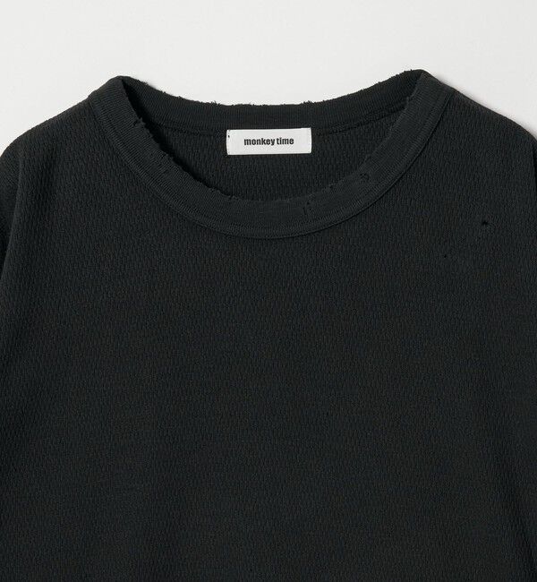 MONKEY TIME「サーマル ディストレスト クルーネック」|Tシャツ・カットソー|