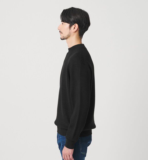BEAUTY&YOUTH UNITED ARROWS「【WEB限定 WARDROBE SMART】マシーンウォッシャブル ウールミックス アゼ モックネック」|ニット・セーター|
