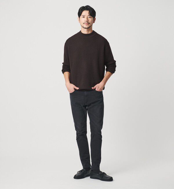 BEAUTY&YOUTH UNITED ARROWS「【WEB限定 WARDROBE SMART】マシーンウォッシャブル ウールミックス アゼ モックネック」|ニット・セーター|