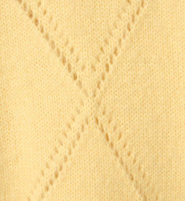 MONKEY TIME「モヘヤミックス ダイヤパターン クルーネック ニット」|ニット・セーター|