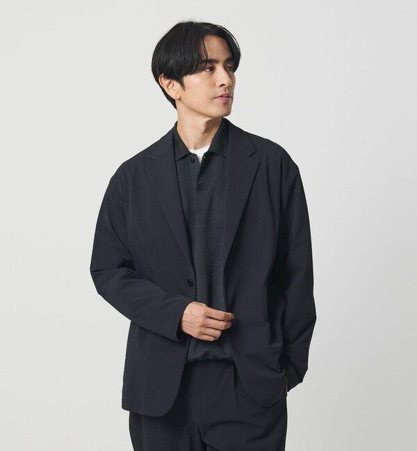 BEAUTY&YOUTH UNITED ARROWS「KOMATSU PACK URK リラックス ジャケット ストレッチ セットアップ対応 裏起毛」|テーラードジャケット|NAVY