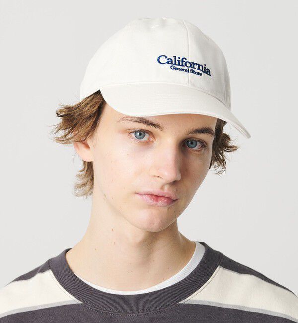 California General Store「＜CGS.＞6パネル ロゴ キャップ」|キャップ・キャスケット|OFF WHITE