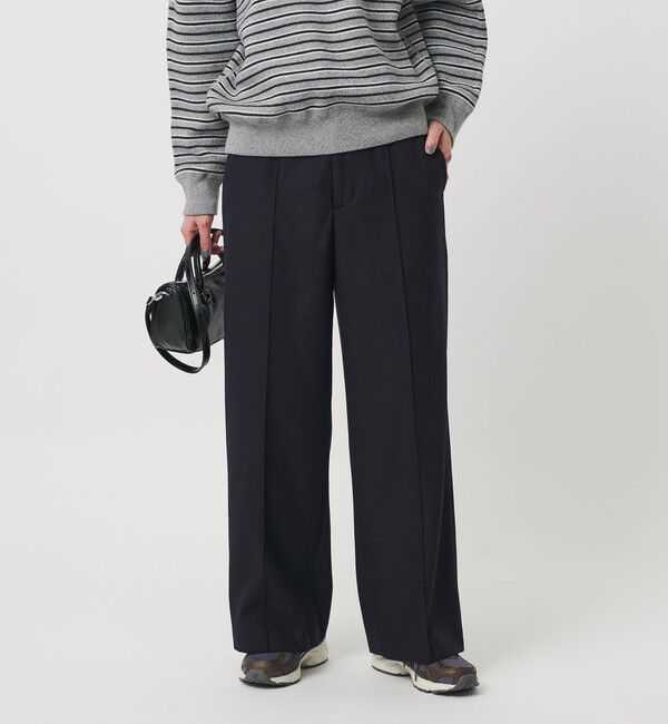 BEAUTY&YOUTH UNITED ARROWS「毛ポリエステル フランネルパンツ」|スラックス|NAVY