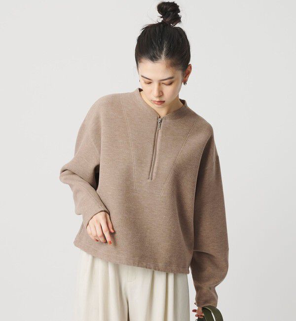 BEAUTY&YOUTH UNITED ARROWS「ダンボール ハーフジップ プルオーバー」|Tシャツ・カットソー|