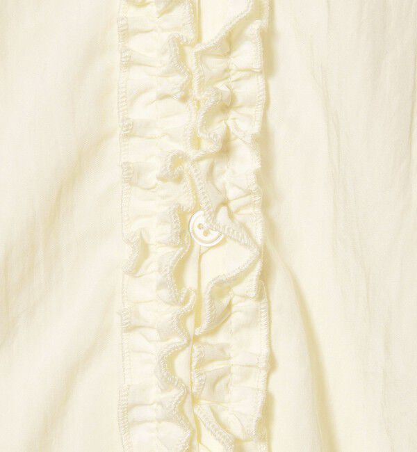 BEAUTY&YOUTH UNITED ARROWS「【WEB限定 Wardrobe DAILY MINIMAL】ラッフル Vネックブラウス ウォッシャブル」|シャツ・ブラウス|