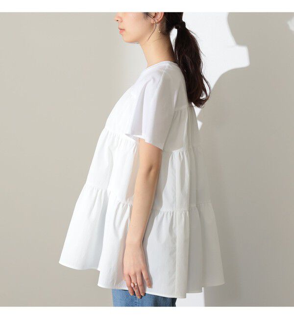 Demi-Luxe BEAMS 「コンビ ティアード プルオーバー」|シャツ・ブラウス|