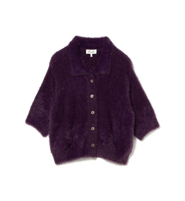 Demi-Luxe BEAMS 「BAUM UND PFERDGARTEN / ファーリー ハーフスリーブ カーディガン」|ニット・セーター|PLUM
