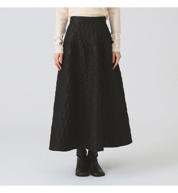 Ray BEAMS 「フラワー ジャカード フレア スカート」|スカート|