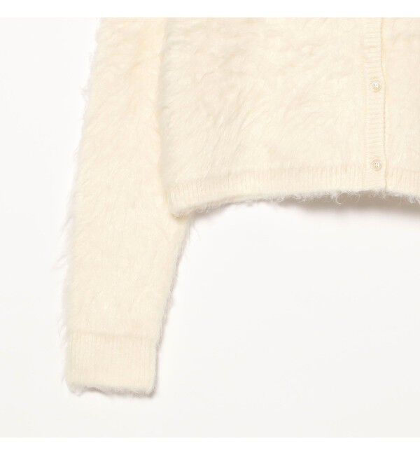 Ray BEAMS 「【別注】FRED PERRY / Fluffy Crewneck Knit Cardigan」|カーディガン|