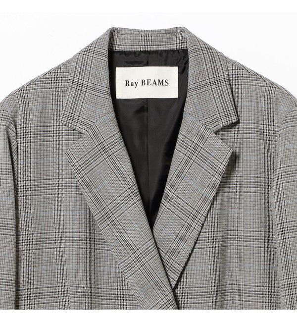 Ray BEAMS 「チェック 4ボタン W ジャケット」|テーラードジャケット|