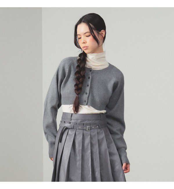 Ray BEAMS 「クロップド クルーネック カーディガン」|ニット・セーター|